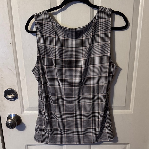 Calvin Klein Black and White Plaid Tank Top - Picture 3 of 3